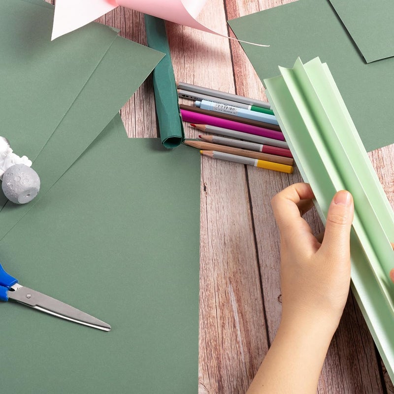 Wishop 20 Sheets Colored Thick Paper Cardstock Blank for DIY Crafts Cards Making, Invitations, Scrapbook Supplies (Sage Green, 8.5 x 11 inches) - Image 4